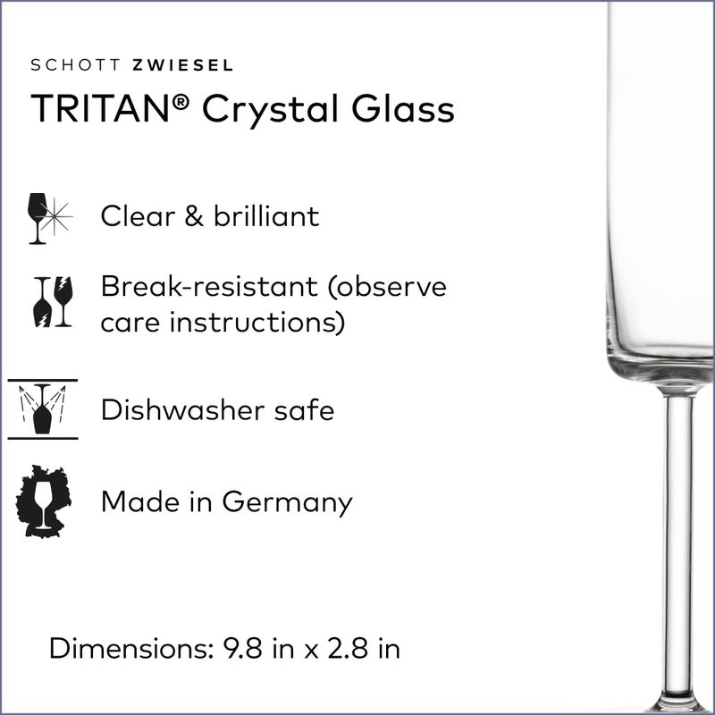 SCHOTT ZWIESEL Modo Champagne Glass (Set of 4), Champagne Glasses with Effervescent Point, Dishwasher-Safe Tritan Crystal Glasses, Made in Germany (5.5 Ounce) - Image 3